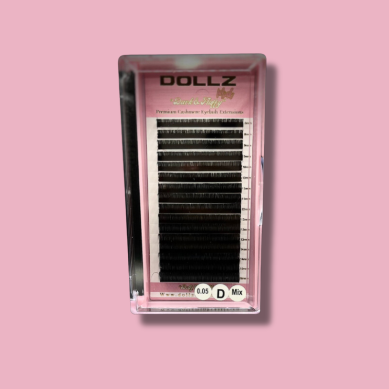 DOLLZ MINK Matte .05 Black Cashmere Volume Lash Extensions