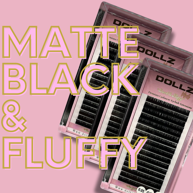 DOLLZ MINK Matte .05 Black Cashmere Volume Lash Extensions